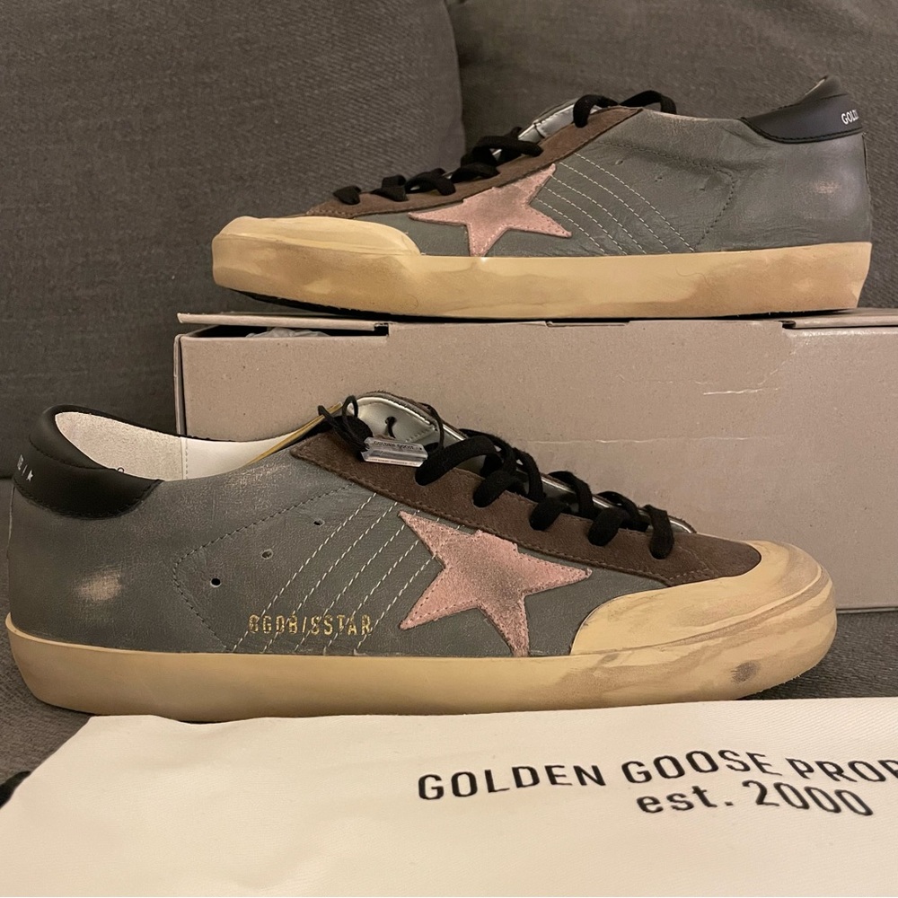 NIB: Golden Goose Super-Star Penstar with pink suede star